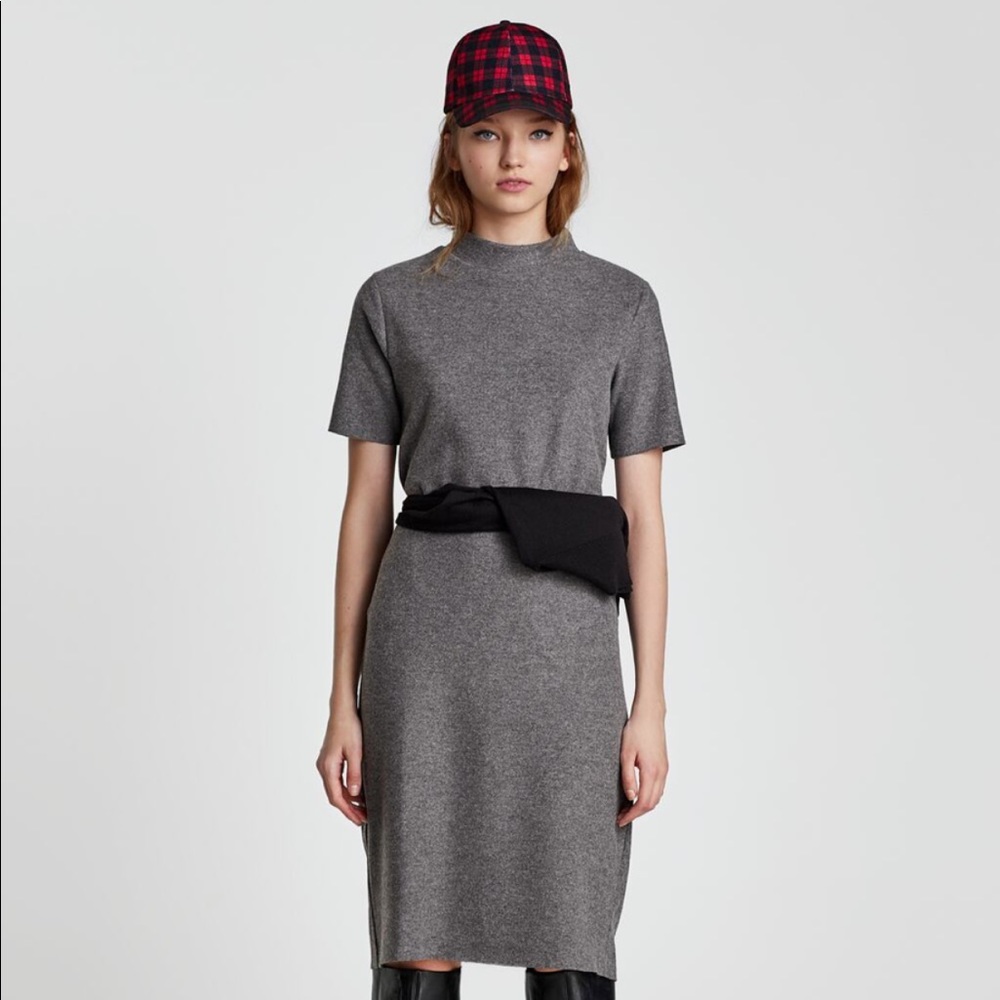 Zara Dress with Funnel Collar